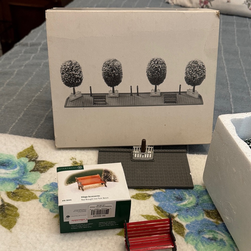 Department 56 Red and Black Village Accessory Set